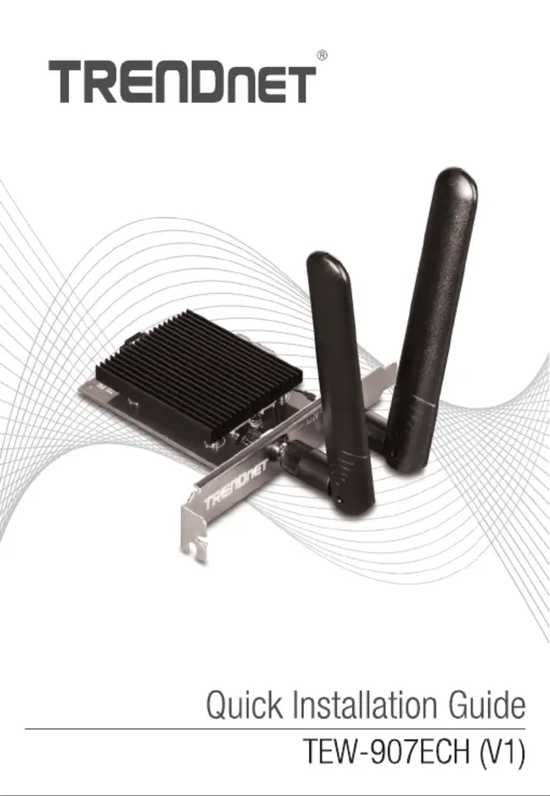 Page 1 de la notice Manuel utilisateur TRENDnet TEW-907ECH
