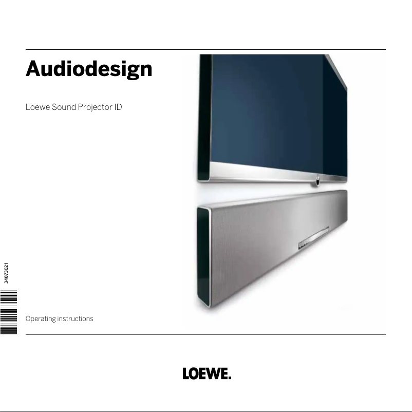 Page n°1 - Manuel utilisateur Loewe Sound Projector ID