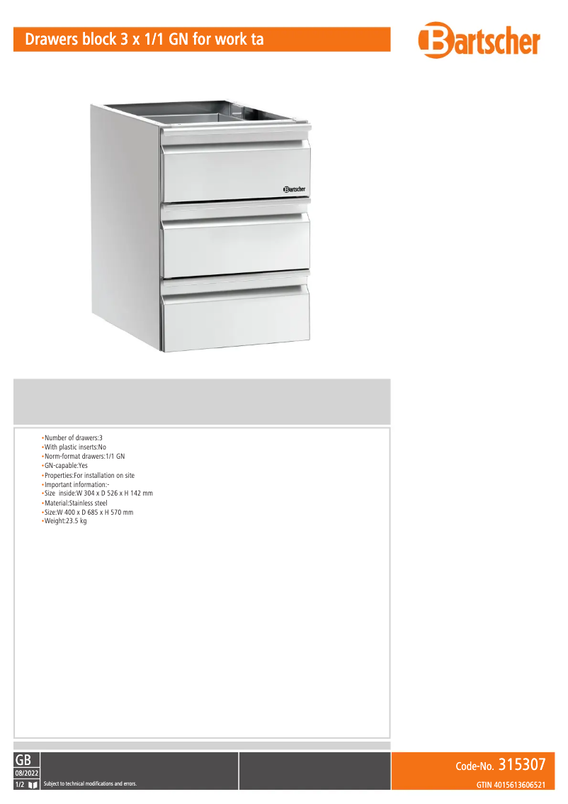 Image de la première page du manuel de l'appareil 315307