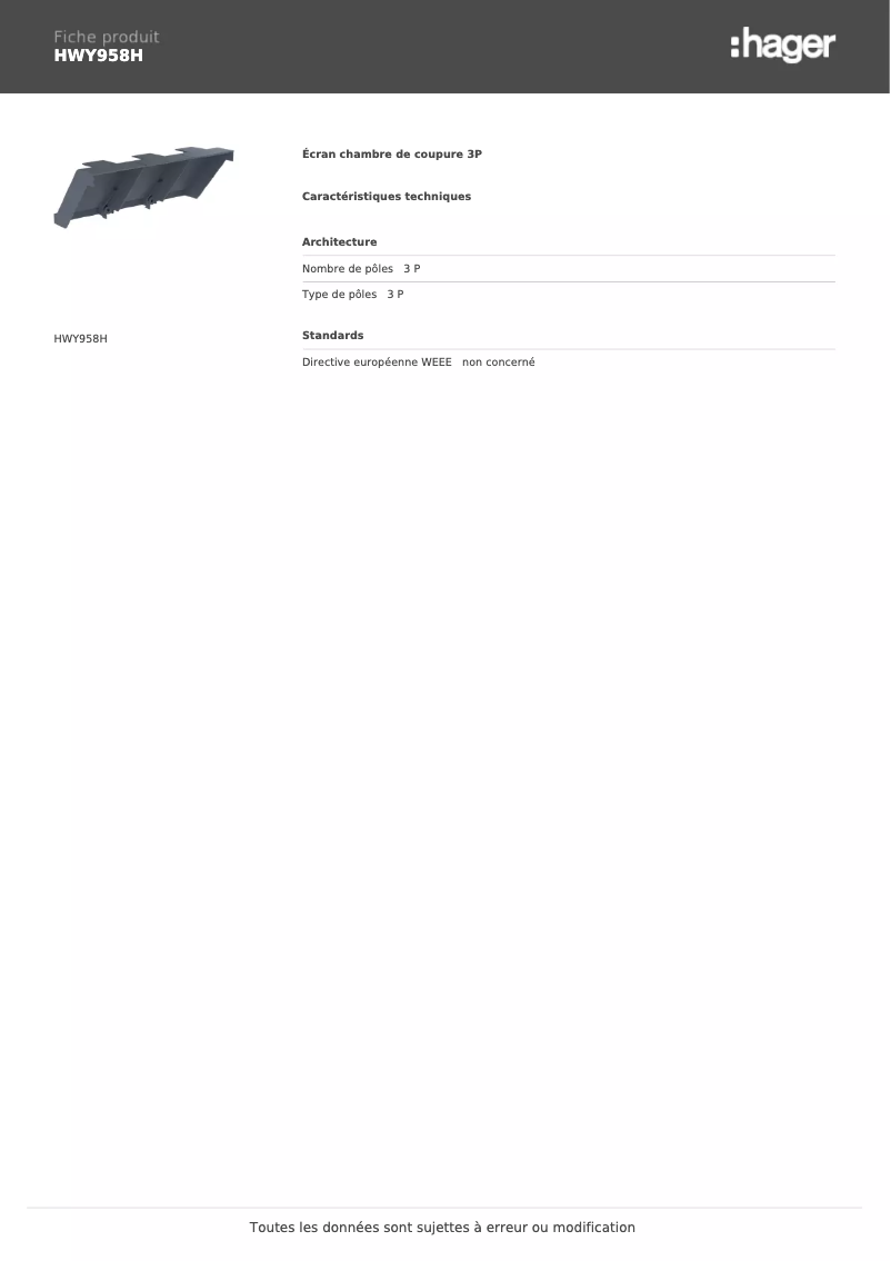 Image de la première page du manuel de l'appareil HWY958H