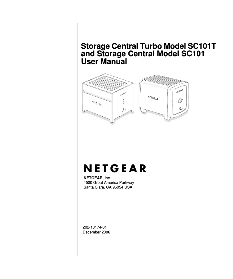 Page 1 de la notice Manuel utilisateur Netgear SC101T