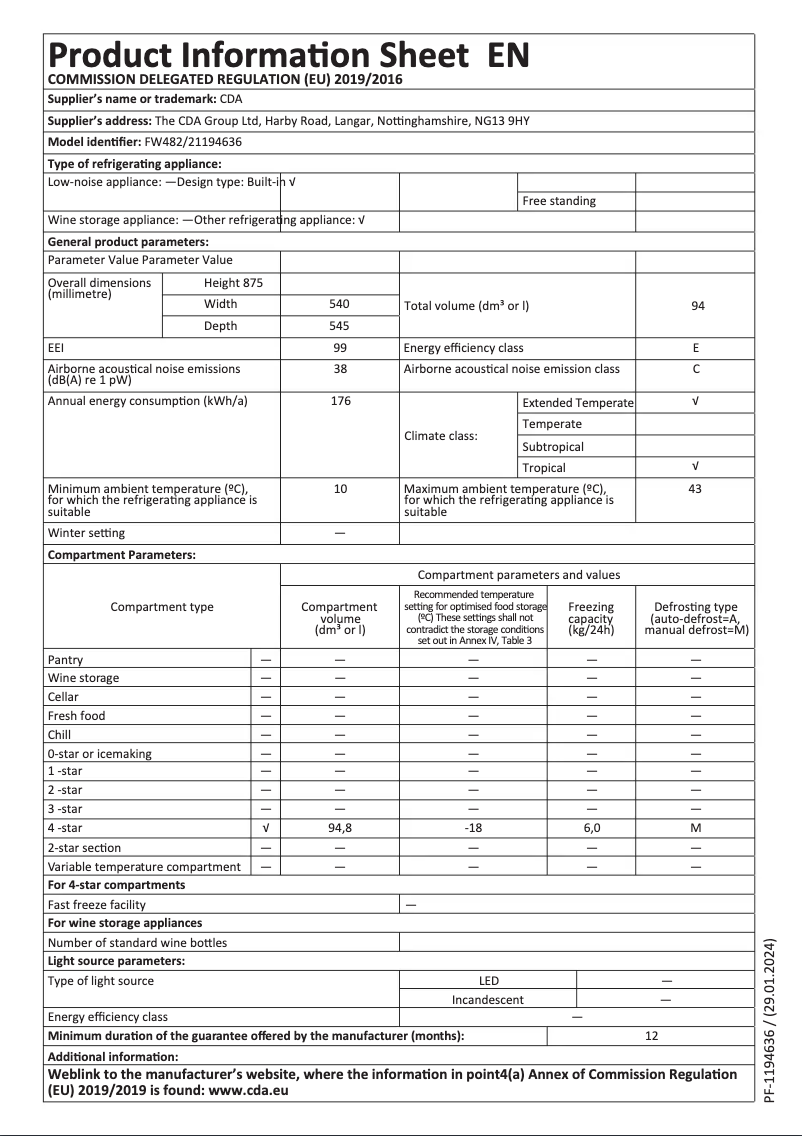 Image de la première page du manuel de l'appareil FW482