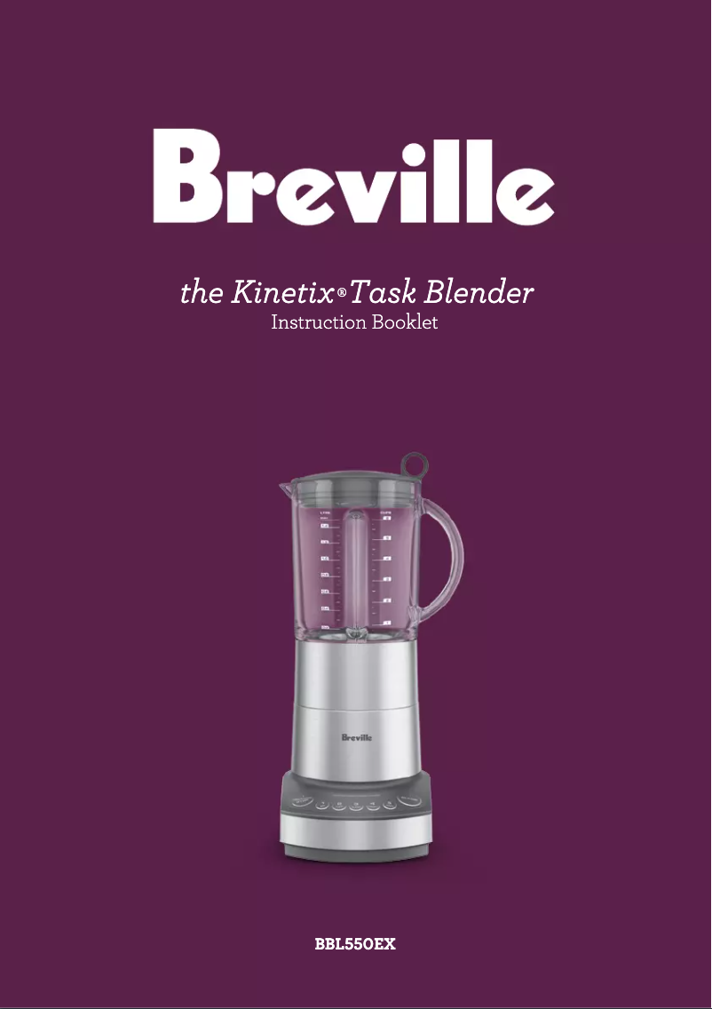 Page n°1 - Manuel utilisateur Breville Ikon 550 BBL550