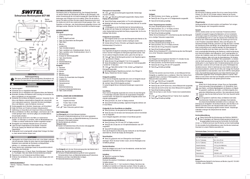 Página 1 del manual Manual de usuario Switel BCF986