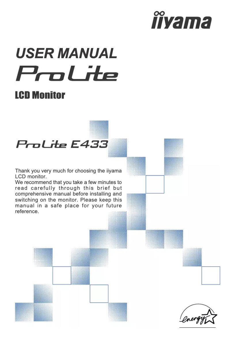 Image de la première page du manuel de l'appareil ProLite E433