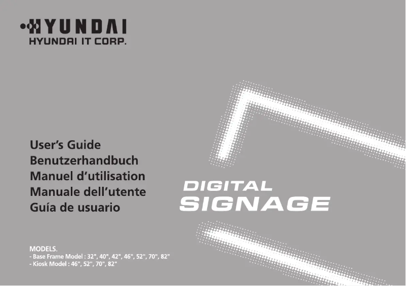 Page 1 de la notice Manuel utilisateur Hyundai D405ML