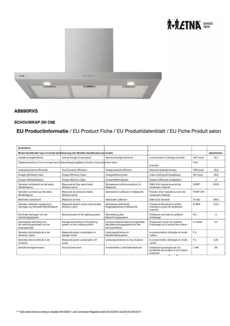 Image de la première page du manuel de l'appareil AB690RVS