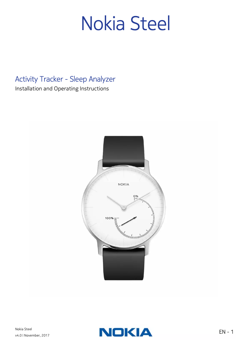 Image de la première page du manuel de l'appareil Steel