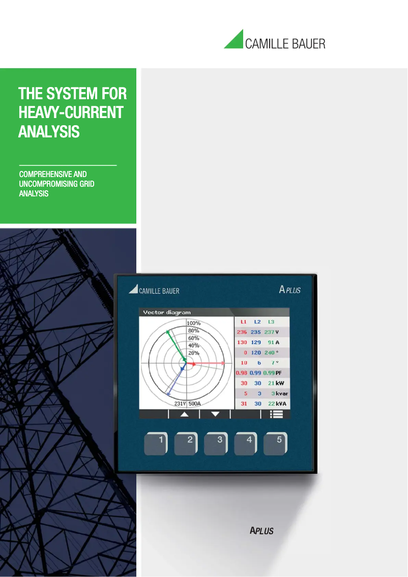 Page 1 de la notice Brochure Camille Bauer APlus