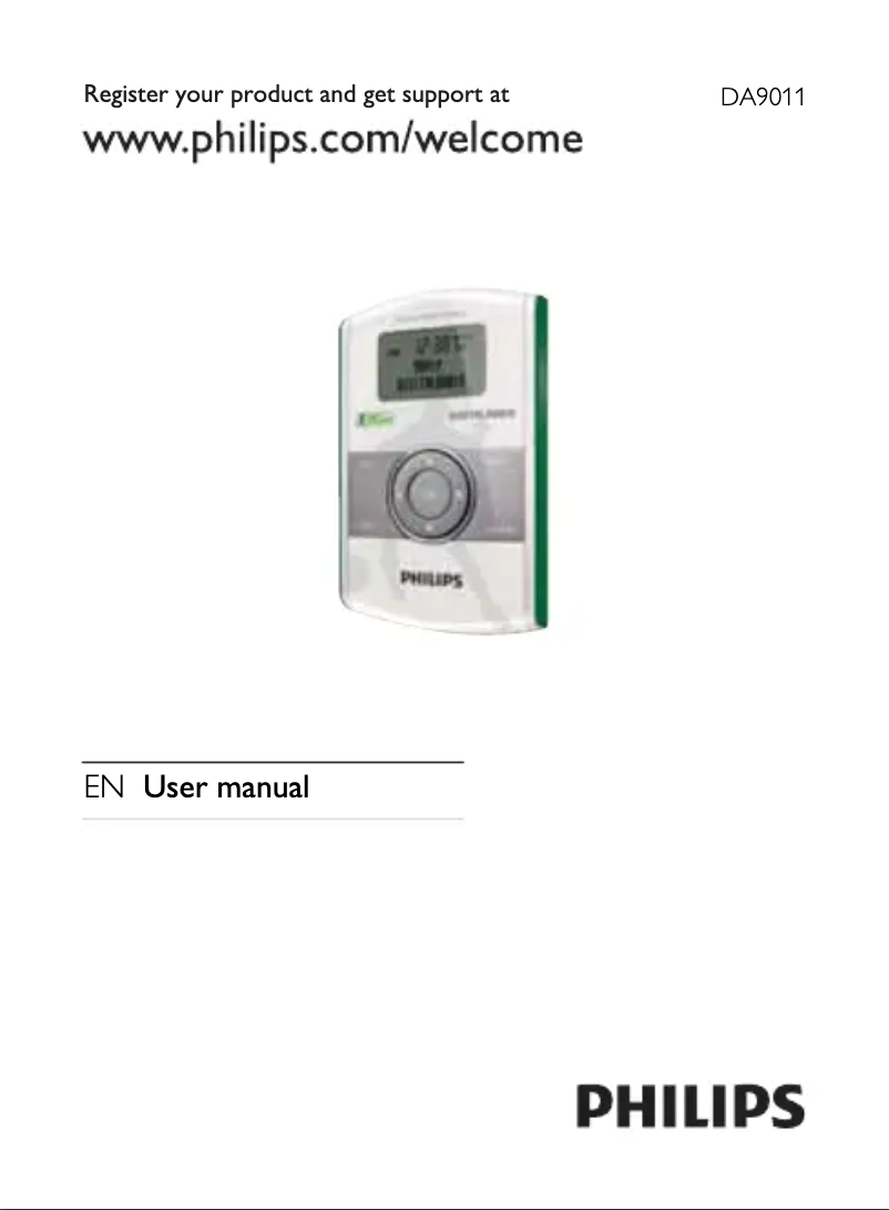 Page n°1 - Manuel utilisateur Philips DA9011