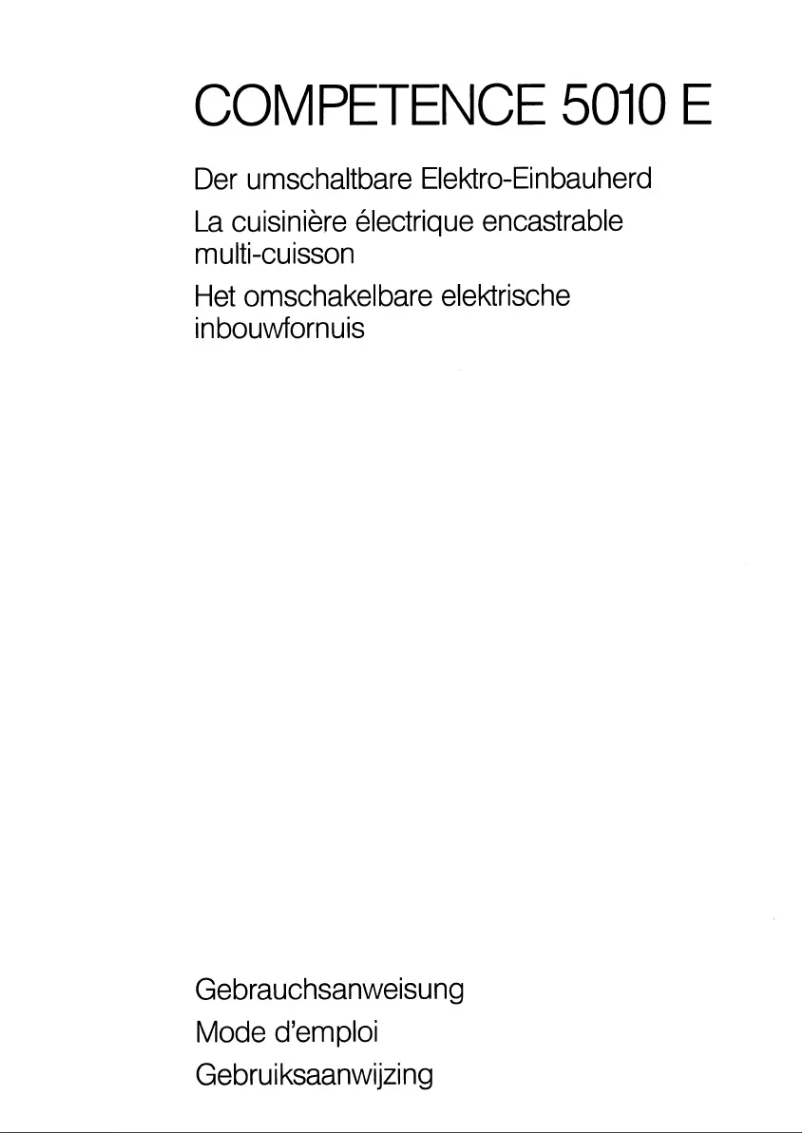 Imagen de la primera página del manual del dispositivo Competence 5010-E