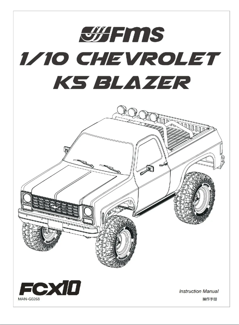 Page n°1 - Manuel utilisateur FMS 1:10 FCX10 Chevrolet K5 Blazer
