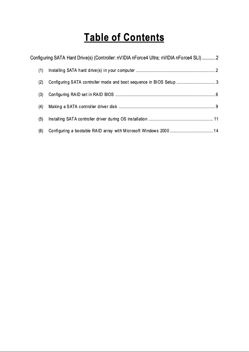 Imagen de la primera página del manual del dispositivo GA-K8N-SLI