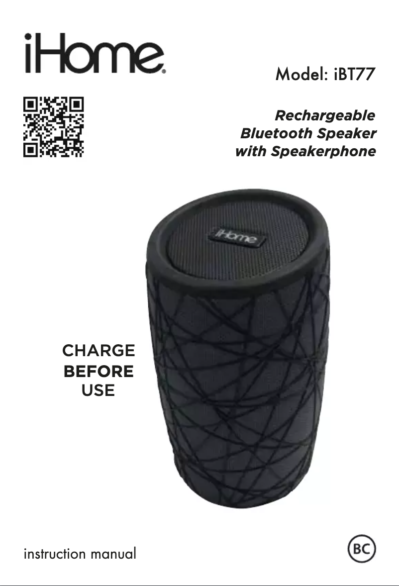 Image de la première page du manuel de l'appareil iBT77