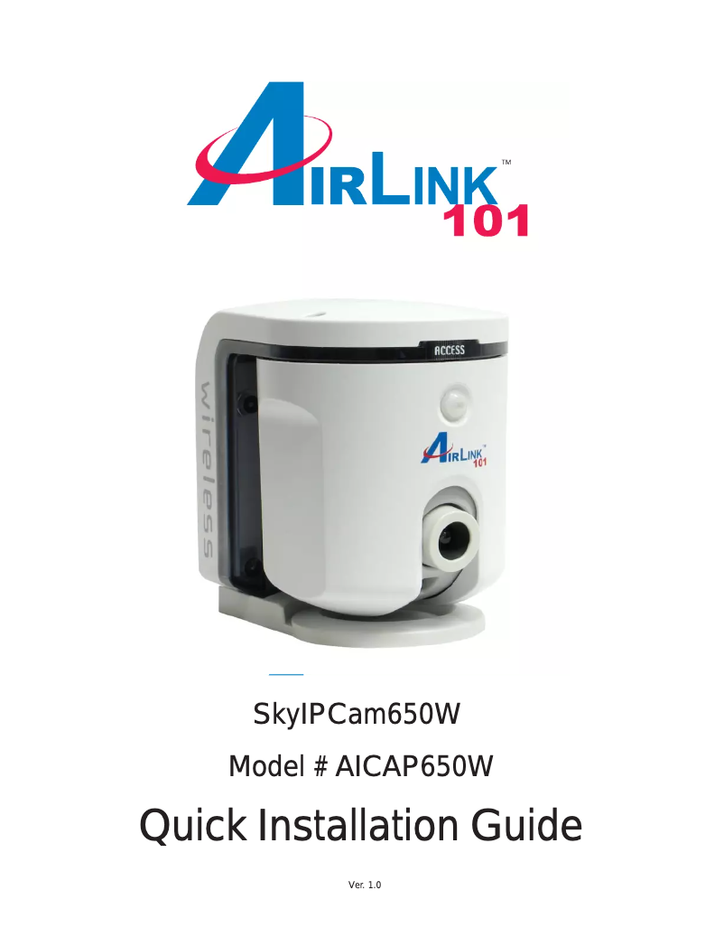 Page n°1 - Manuel utilisateur AirLink AICAP650W