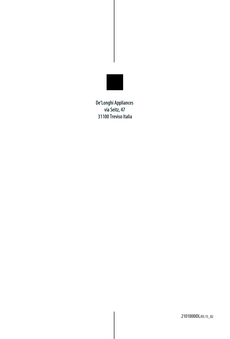 Page n°1 - Manuel utilisateur DeLonghi Scultura KBZ 3001