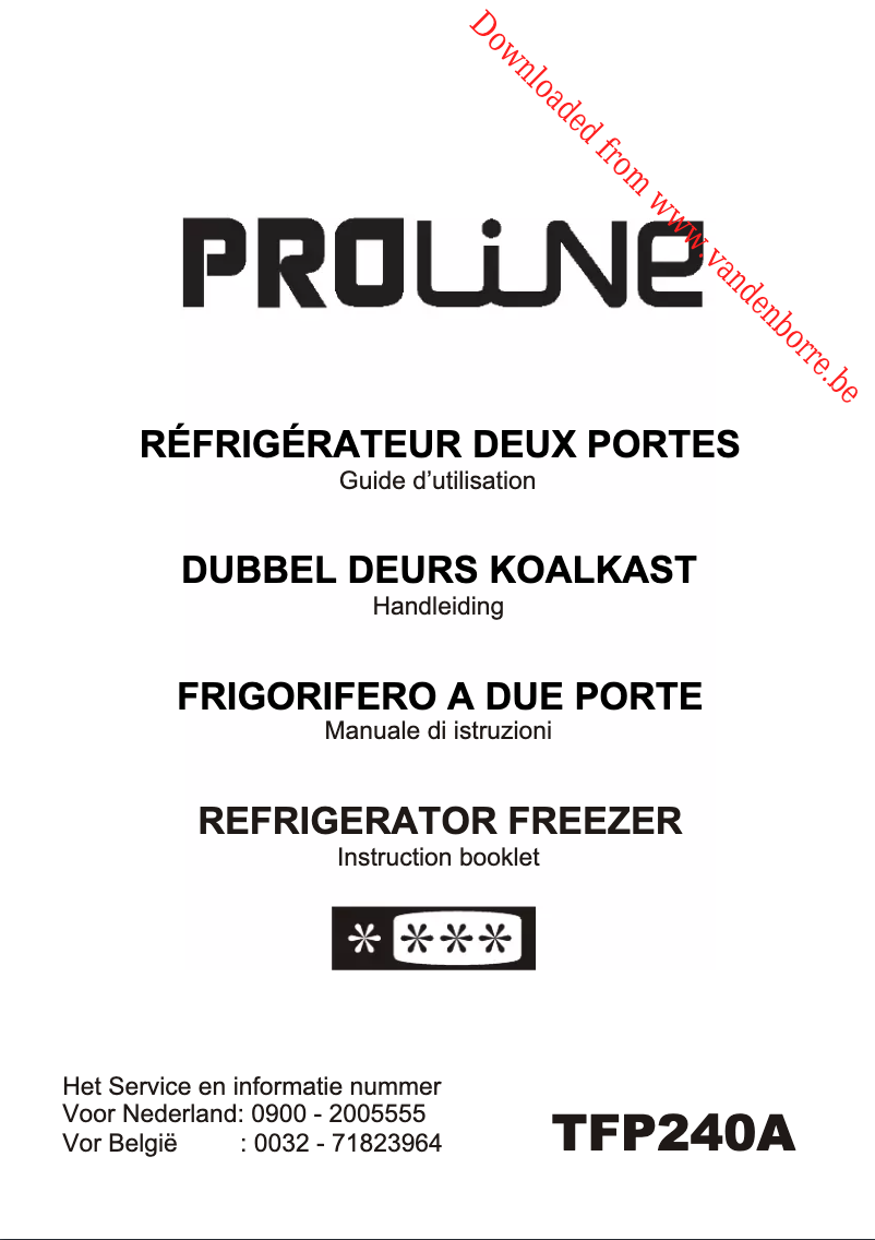 Image de la première page du manuel de l'appareil TFP240A