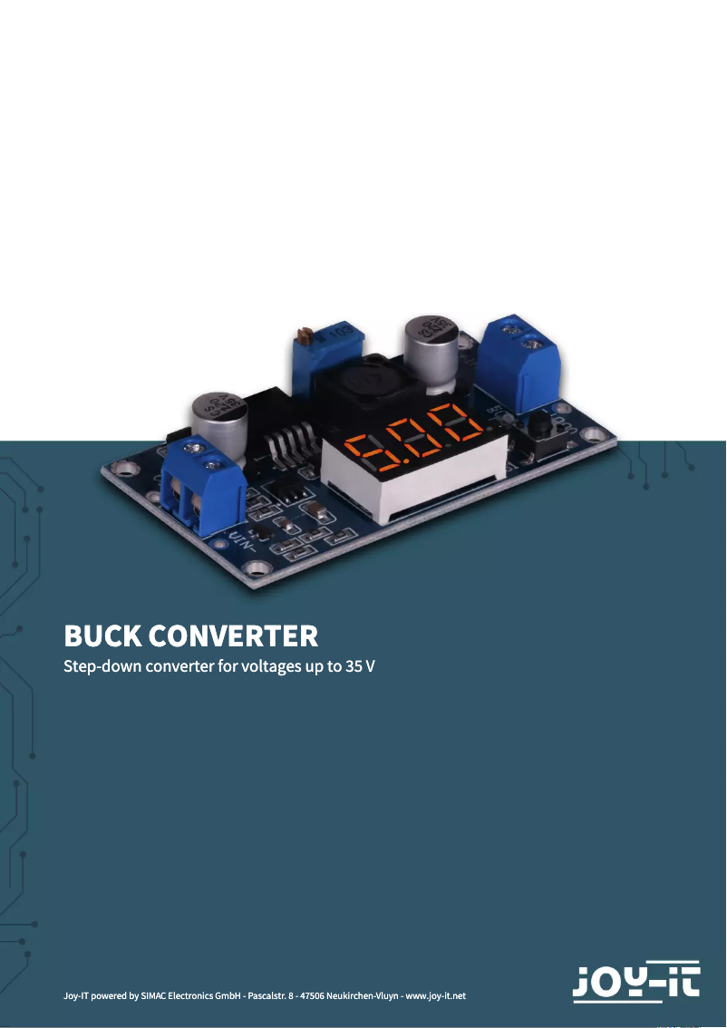 Image de la première page du manuel de l'appareil SBC-Buck01