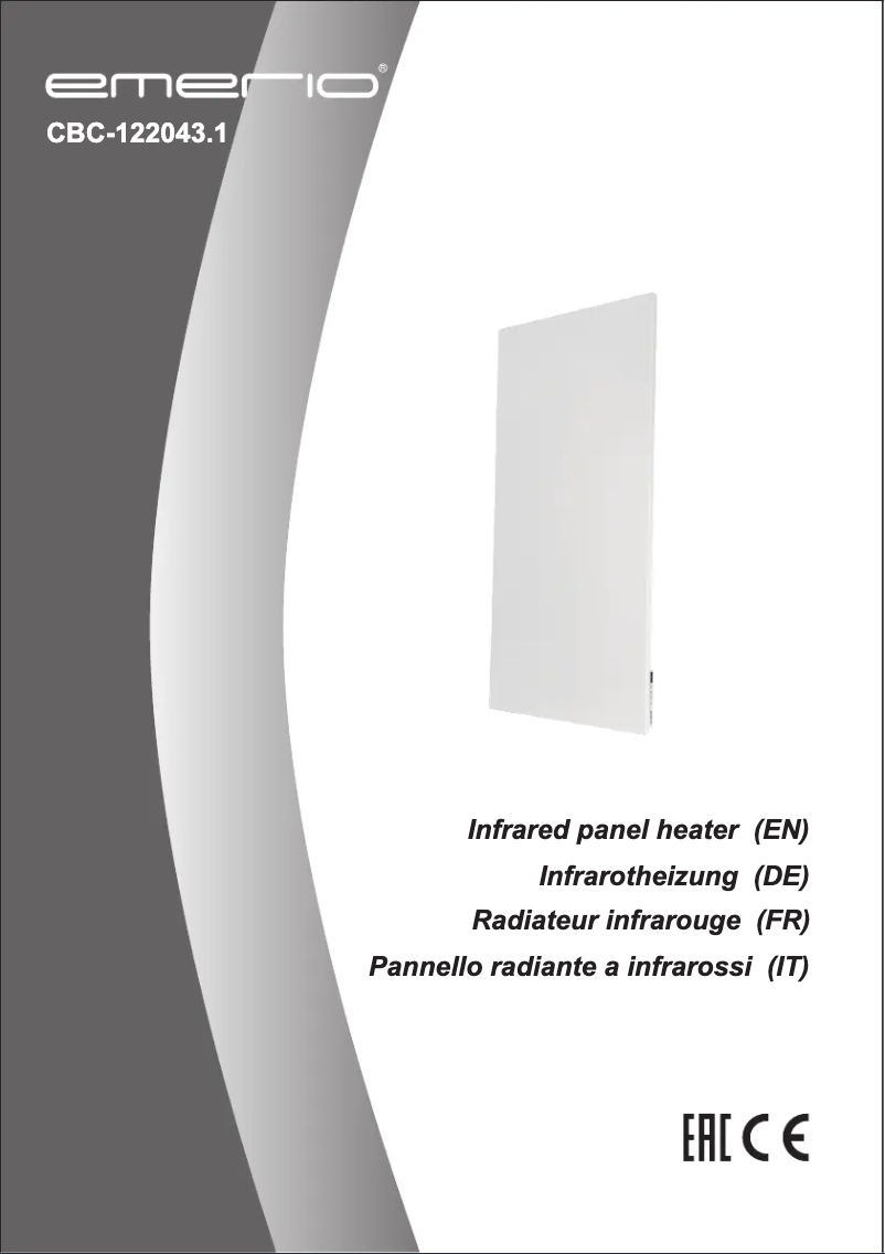 Page 1 de la notice Manuel utilisateur Emerio CBC-122043.1