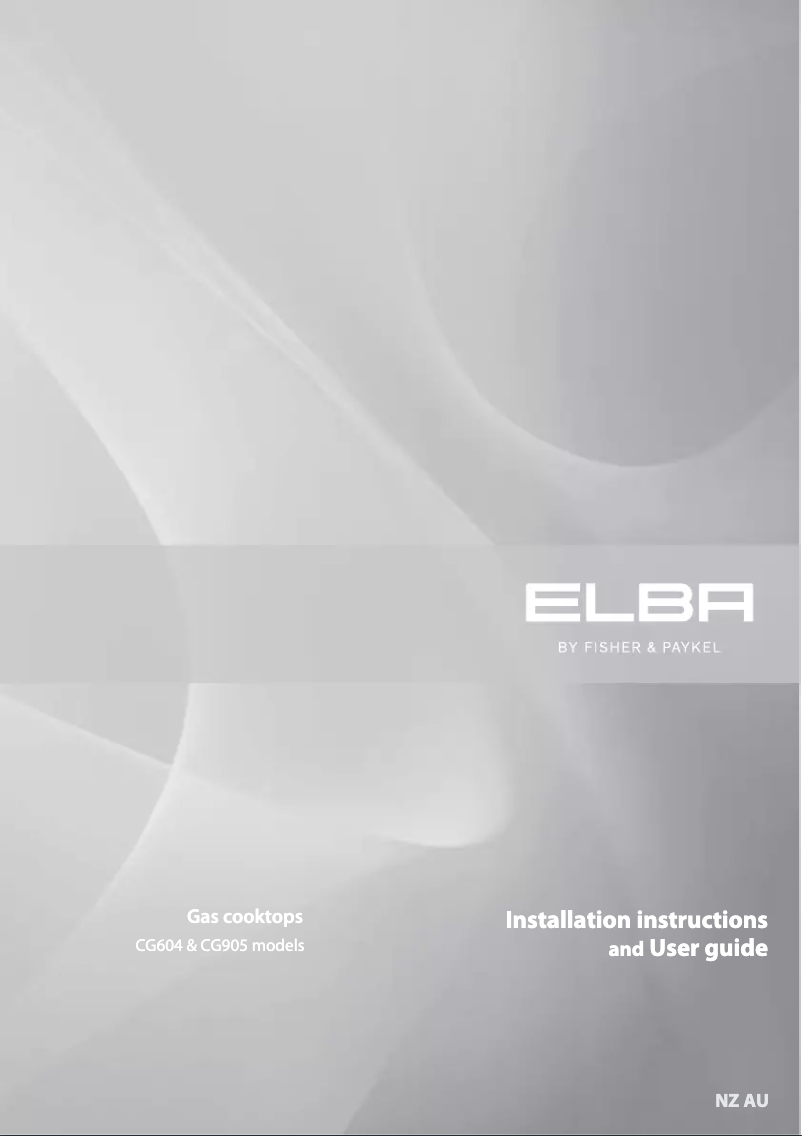 Page 1 de la notice Manuel utilisateur Fisher & Paykel CG905LWFCX2