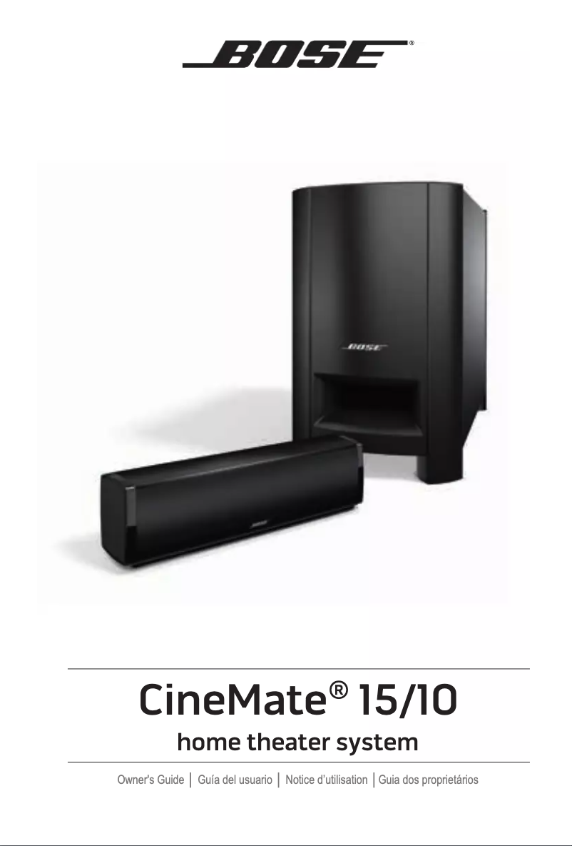 Page 1 de la notice Manuel utilisateur Bose CineMate 10