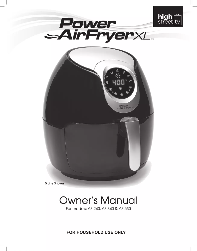 Page n°1 - Manuel utilisateur Power Air Fryer XL AF-240