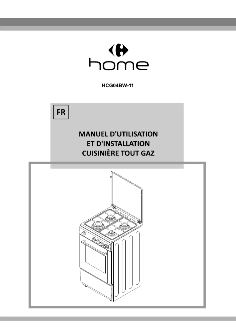 Page n°1 - Manuel utilisateur Carrefour Home HCG04BW-11