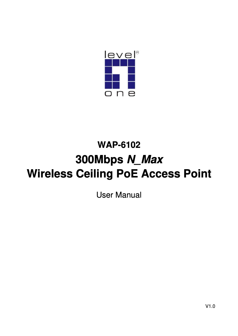 Page 1 de la notice Manuel utilisateur LevelOne WAP-6102