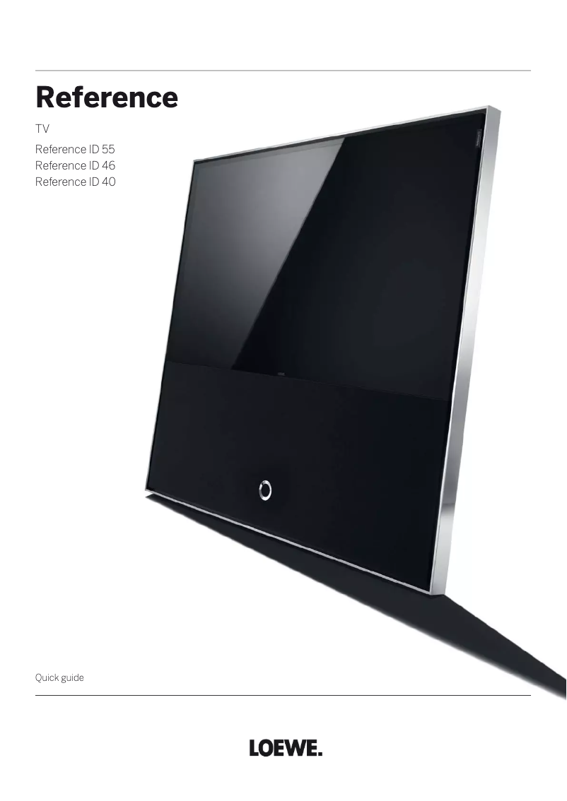 Page n°1 - Manuel utilisateur Loewe Reference LD 55