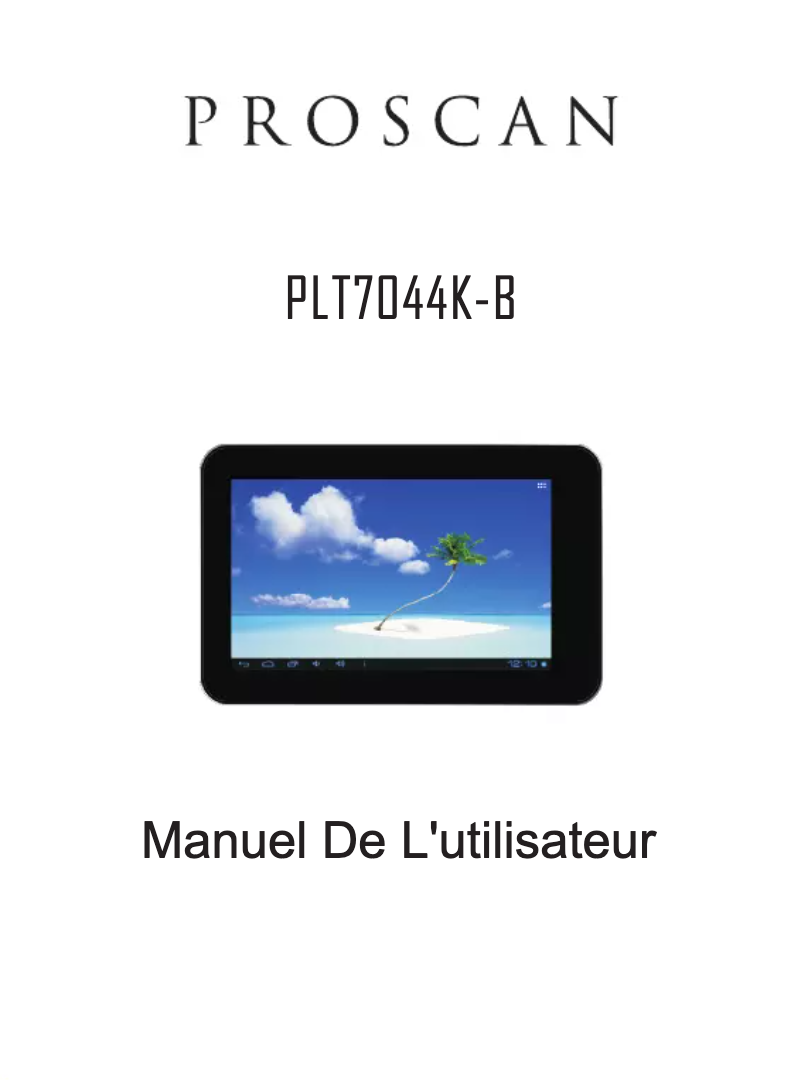 Page n°1 - Manuel utilisateur Proscan PLT7044-K-B