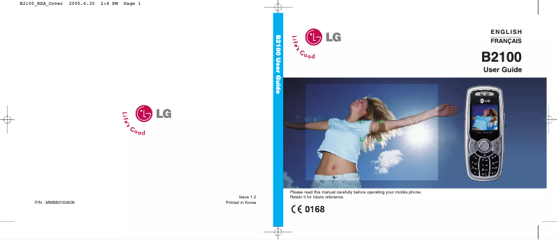 Image de la première page du manuel de l'appareil B2100