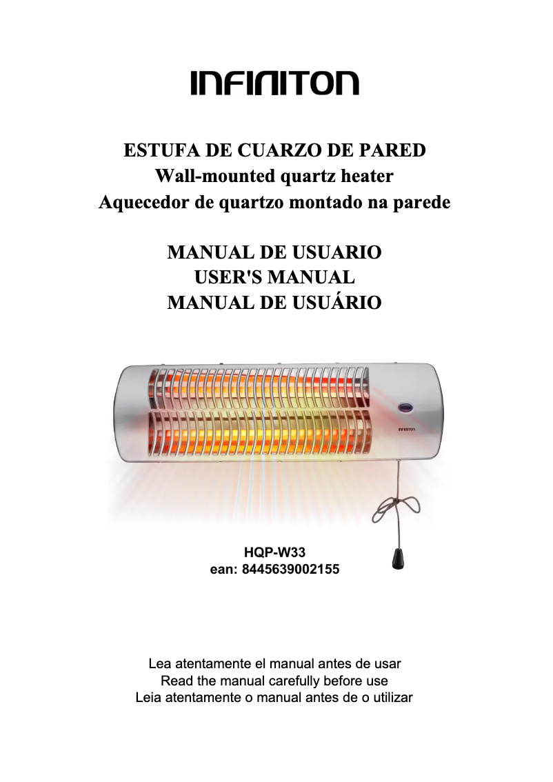 Image de la première page du manuel de l'appareil HQP-W33
