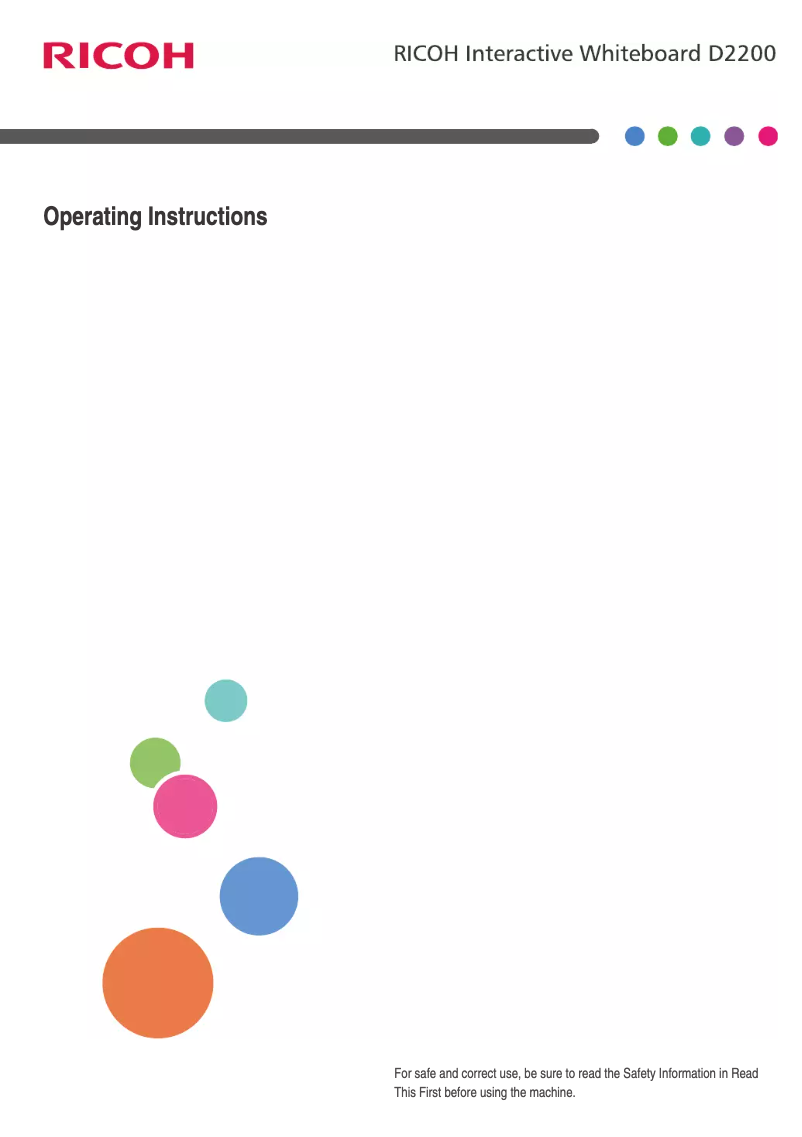 Image de la première page du manuel de l'appareil D2200