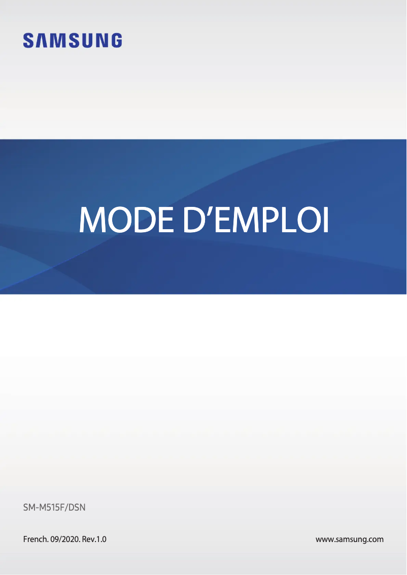 Image de la première page du manuel de l'appareil Galaxy M51