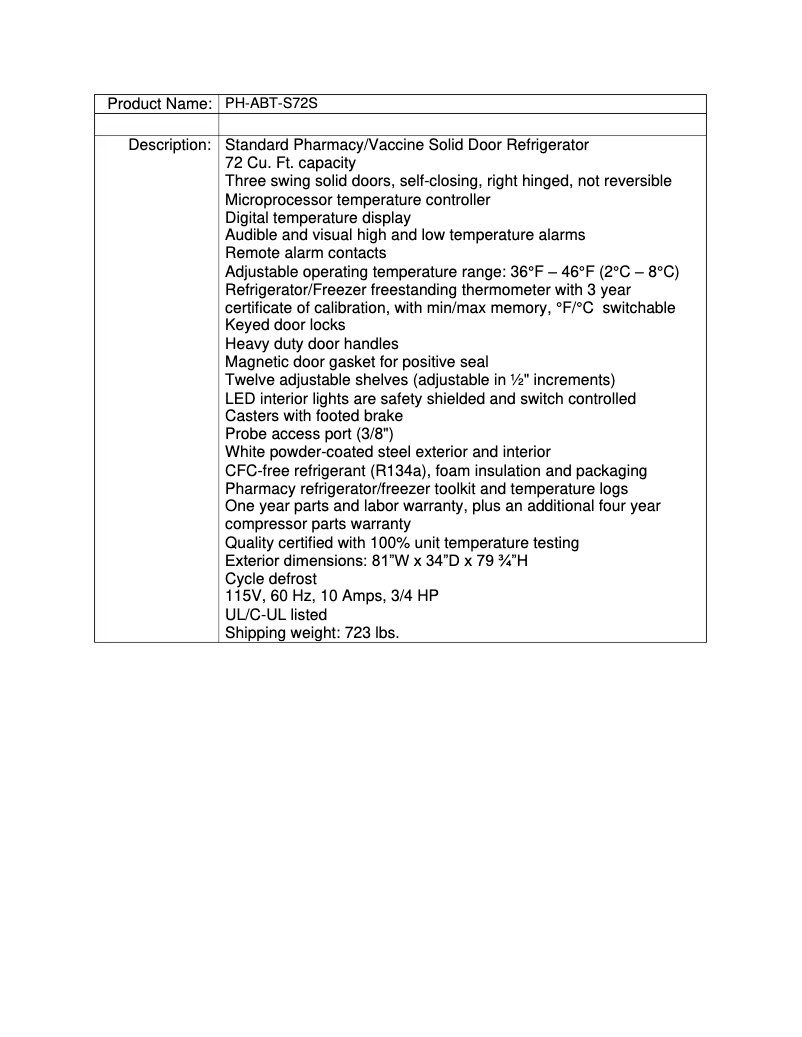 Image de la première page du manuel de l'appareil PH-ABT-S72S