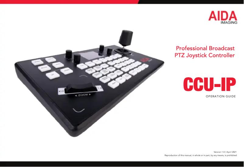 Page 1 de la notice Manuel utilisateur Aida CCU-IP