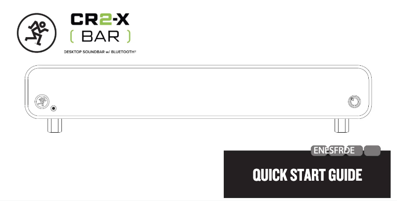 Image de la première page du manuel de l'appareil CR2-X Bar PRO