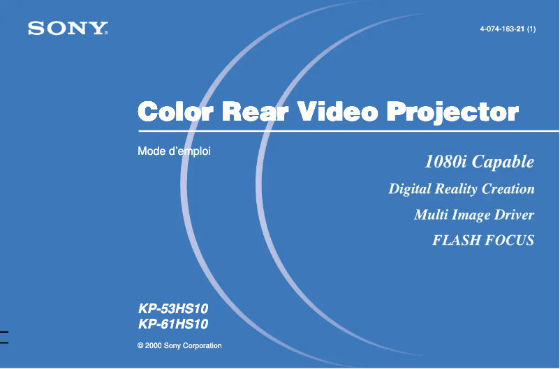 Image de la première page du manuel de l'appareil KP-53HS10