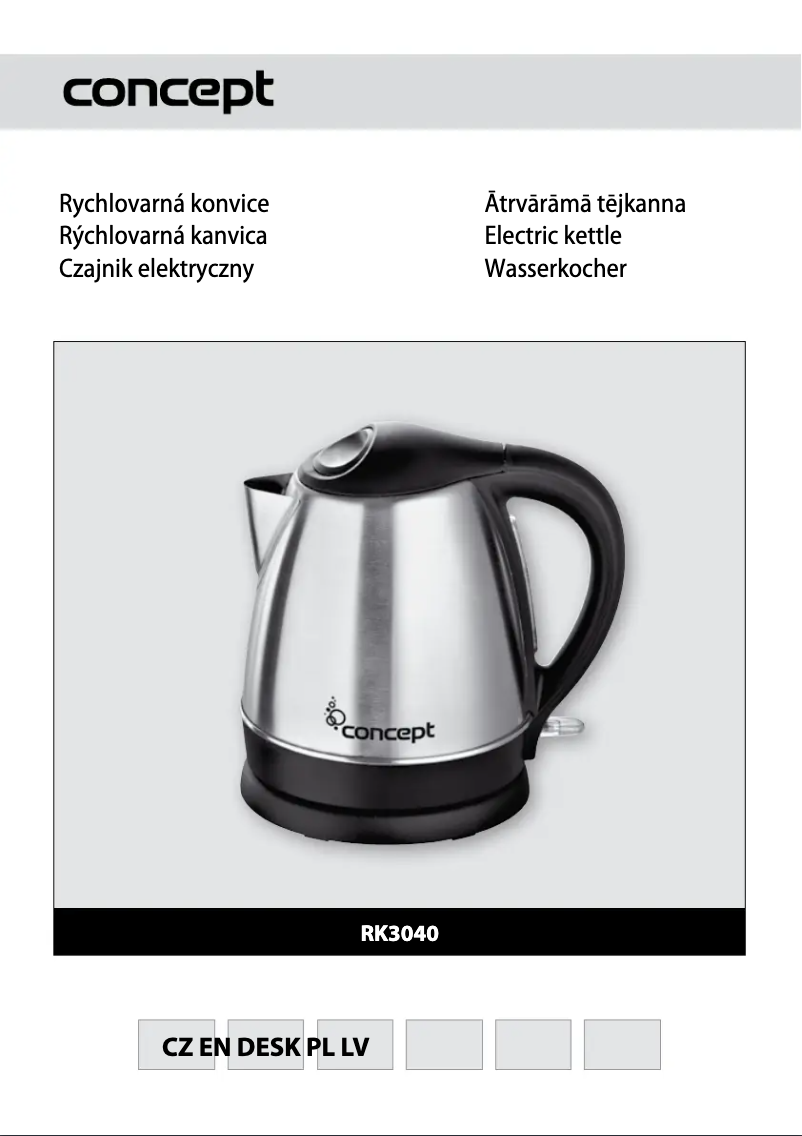 Image de la première page du manuel de l'appareil RK-3040