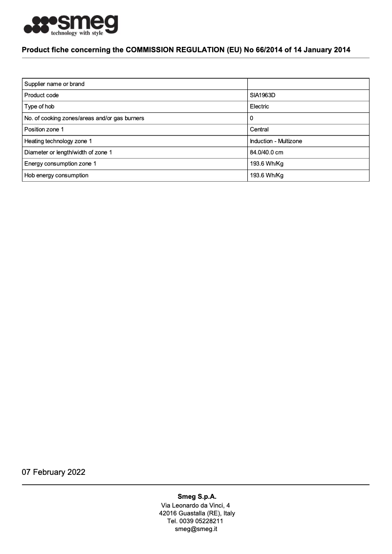 Image de la première page du manuel de l'appareil SIA1963D
