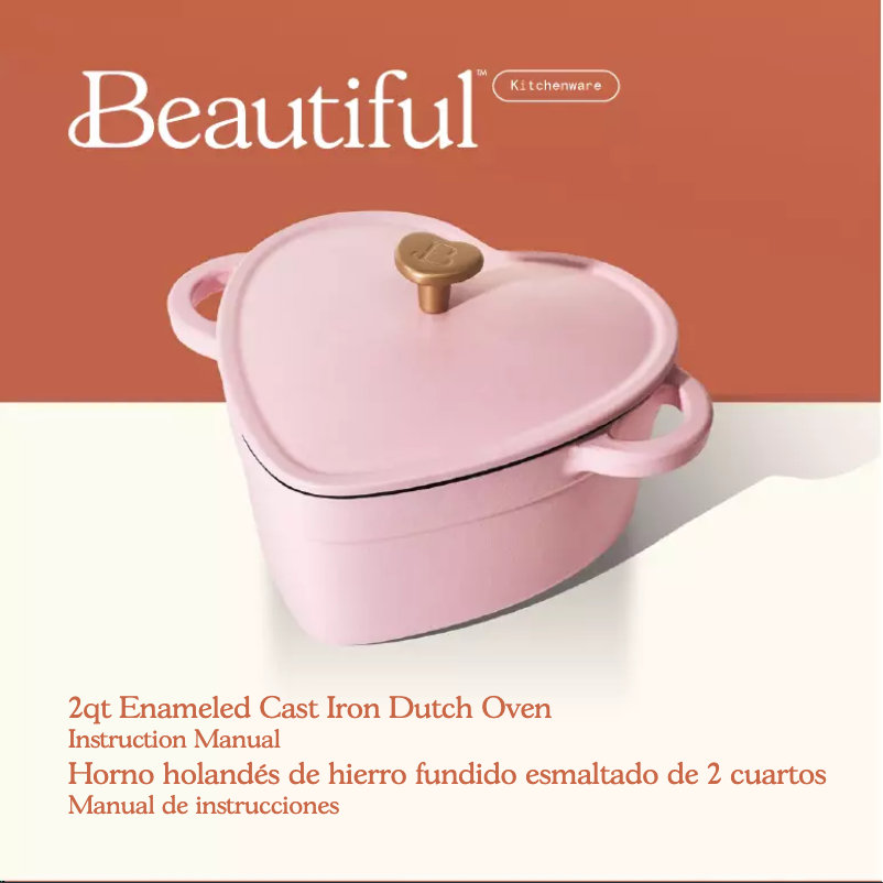 Page 1 de la notice Manuel utilisateur Beautiful 2qt Cast Enamel Heart Dutch Oven