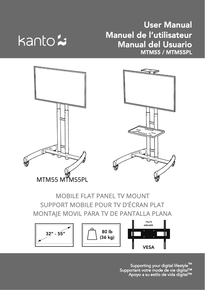 Página 1 del manual Manual de usuario Kanto MTM55
