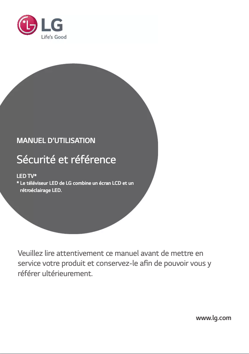 Image de la première page du manuel de l'appareil 43LX310C