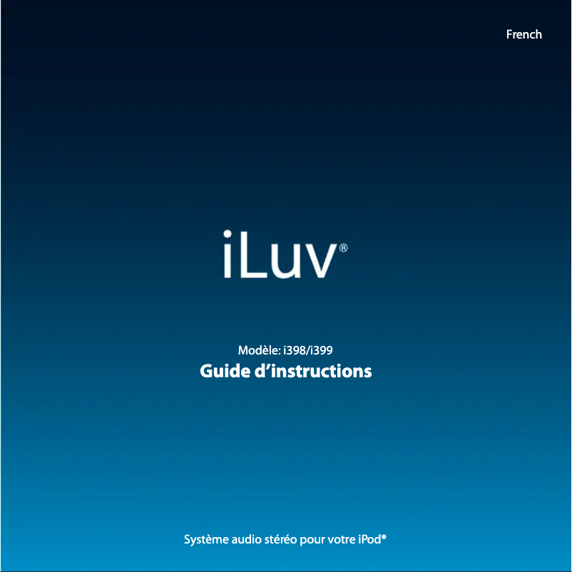 Page 1 de la notice Manuel utilisateur iLuv i399