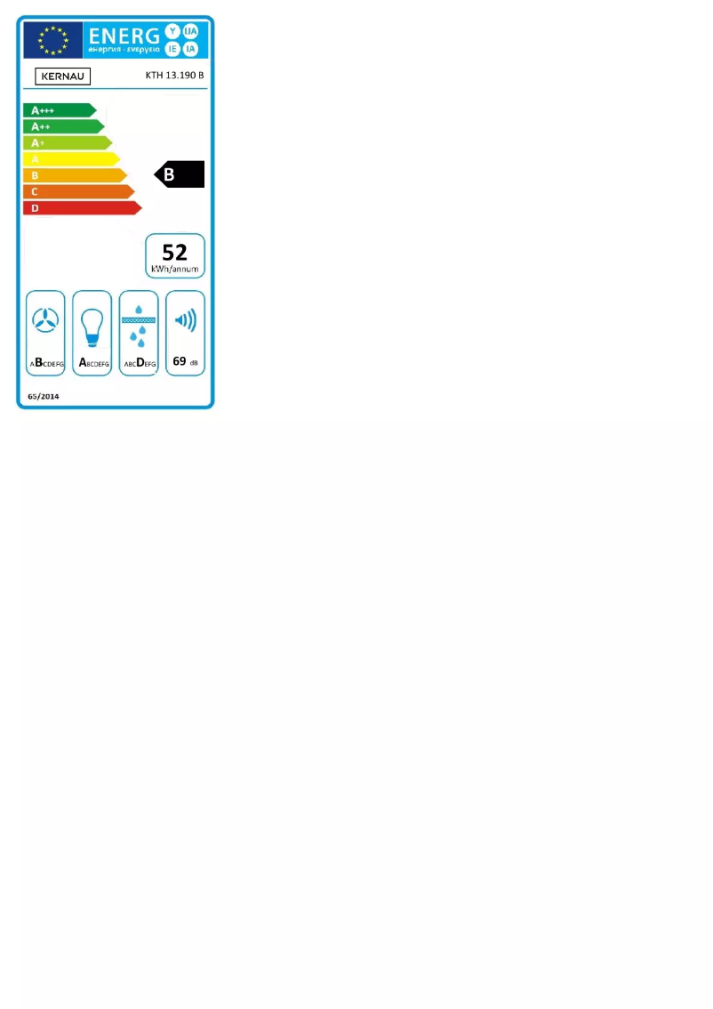 Page 1 de la notice Label énergétique Kernau KTH 13.190 B