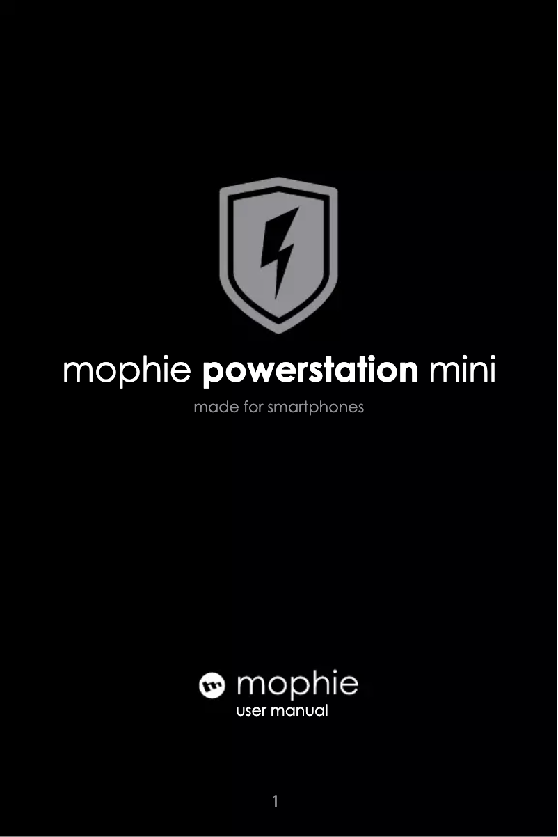 Page n°1 - Manuel utilisateur Mophie Juice Pack Powerstation mini