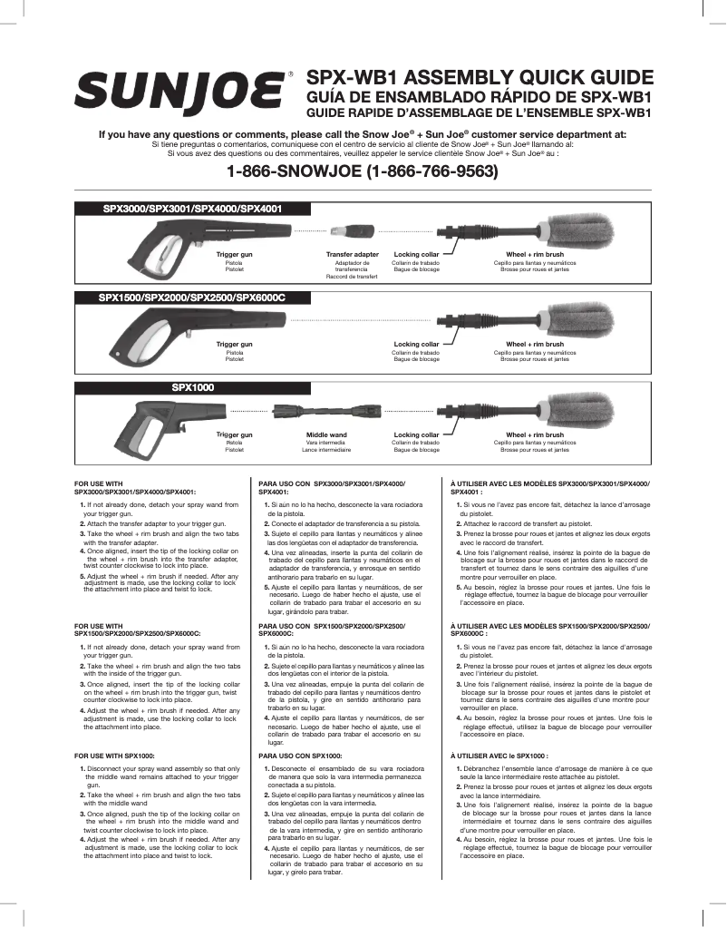 Image de la première page du manuel de l'appareil SPX-WB1