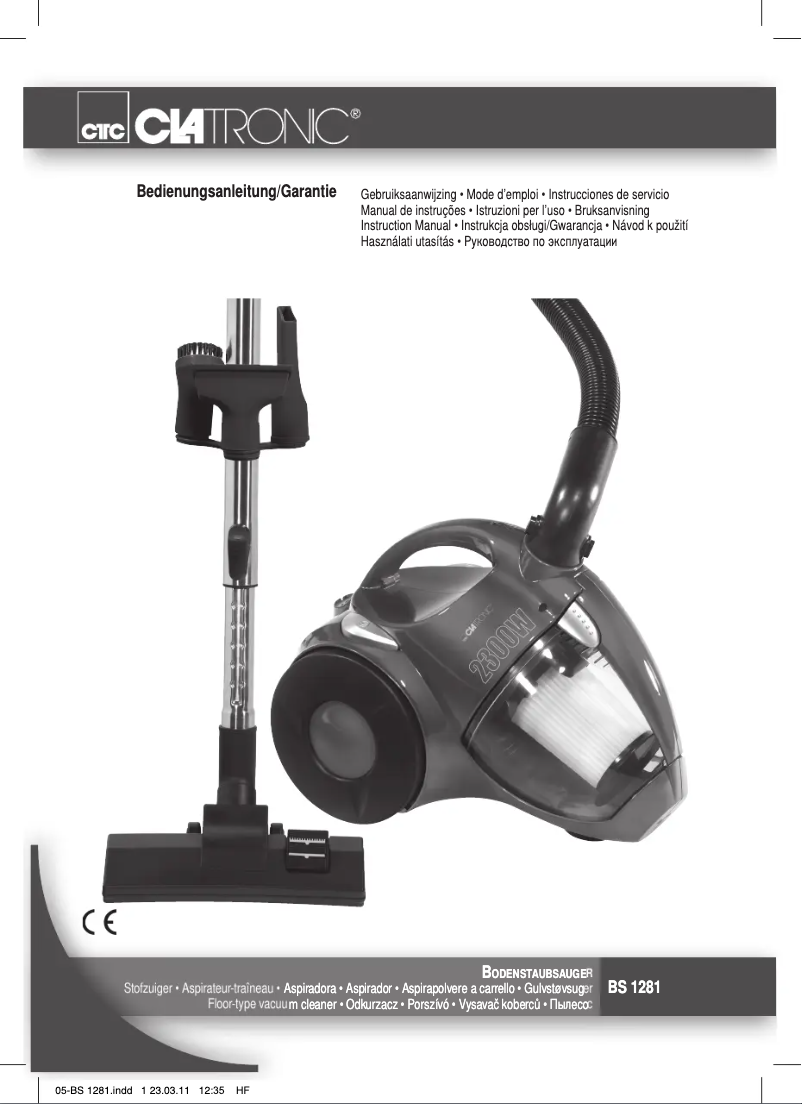 Page n°1 - Manuel utilisateur Clatronic BS 1281