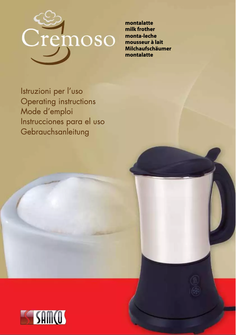 Image de la première page du manuel de l'appareil Cremoso