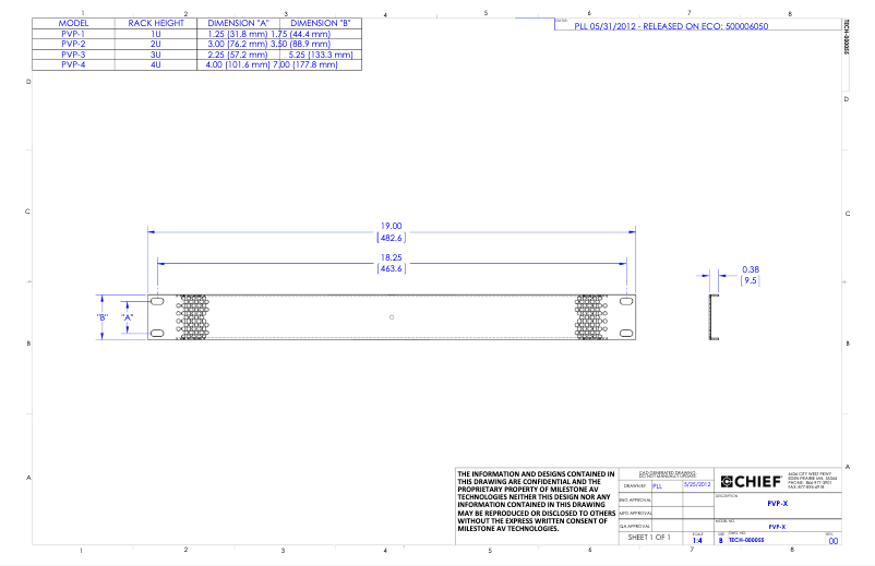 Page 1 de la notice Manuel utilisateur Chief PVP-2